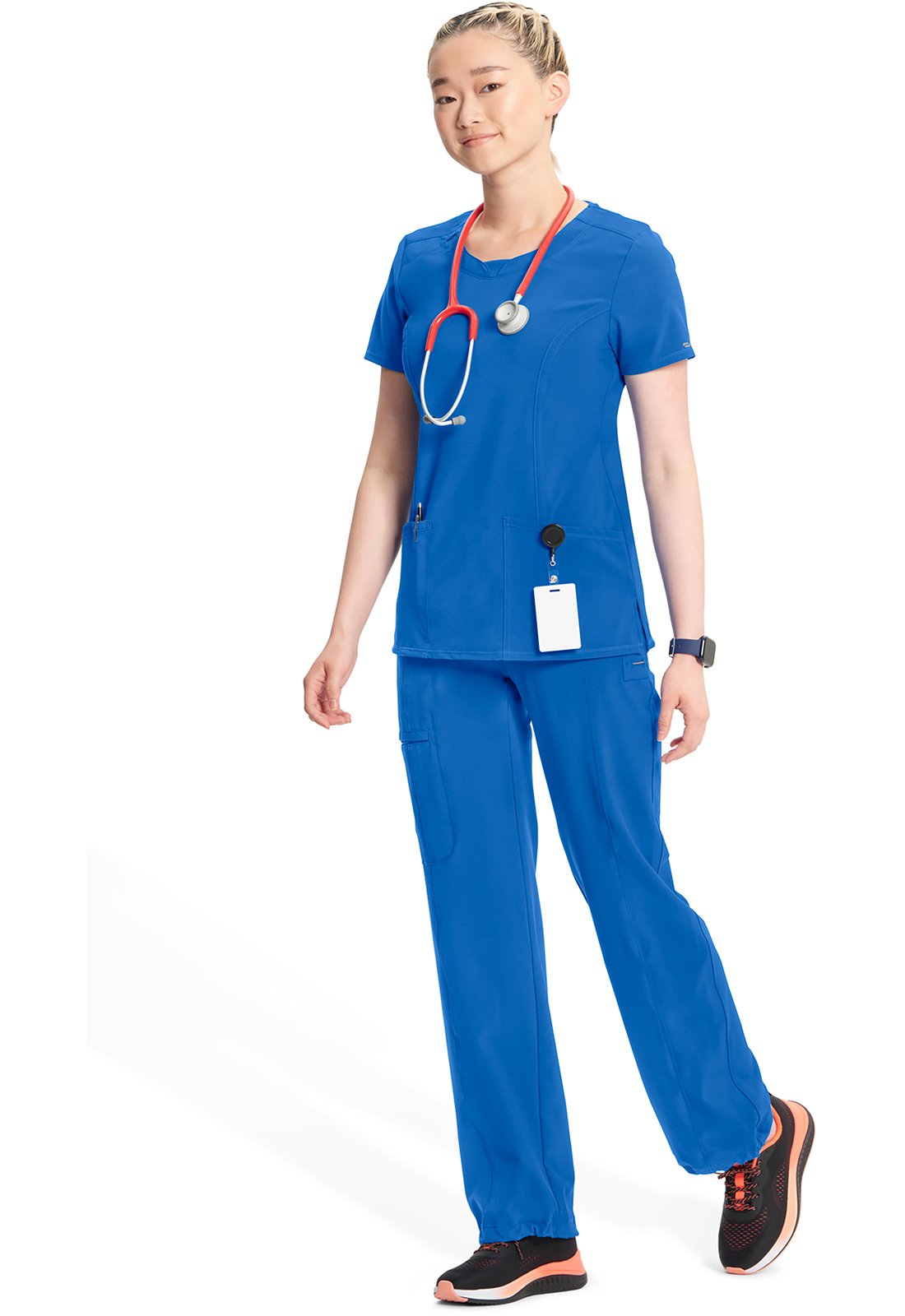 Women’s CK Infinity Contemporary Scrub Set – Top Round Neck Top CKE2624A & PantCKE1123A